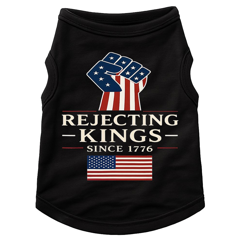 Rejecting Kings Since 1776 Hand Grip Design Doggie Tank