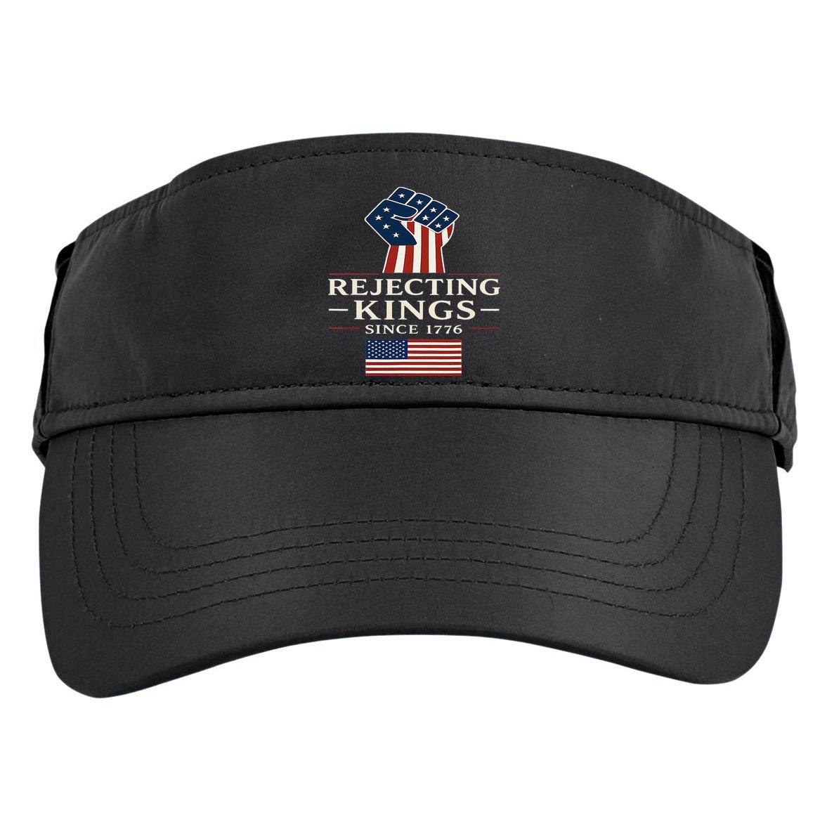 Rejecting Kings Since 1776 Hand Grip Design Adult Drive Performance Visor