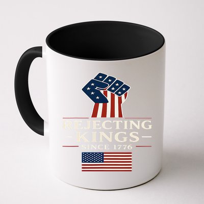 Rejecting Kings Since 1776 Hand Grip Design Mug