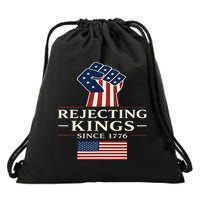 Rejecting Kings Since 1776 Hand Grip Design Drawstring Bag