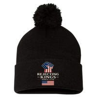 Rejecting Kings Since 1776 Hand Grip Design Pom Pom 12in Knit Beanie