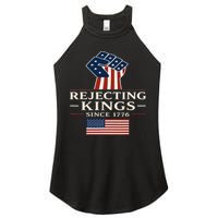 Rejecting Kings Since 1776 Hand Grip Design Women's Perfect Tri Rocker Tank