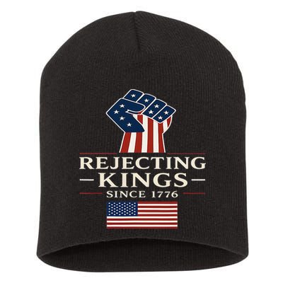 Rejecting Kings Since 1776 Hand Grip Design Short Acrylic Beanie