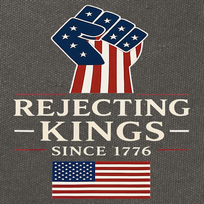 Rejecting Kings Since 1776 Hand Grip Design Cotton Canvas Backpack