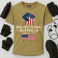 Rejecting Kings Since 1776 Hand Grip Design Performance Shirt