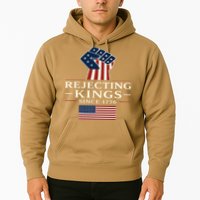 Rejecting Kings Since 1776 Hand Grip Design Hoodie