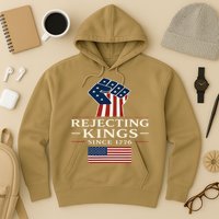 Rejecting Kings Since 1776 Hand Grip Design Hoodie