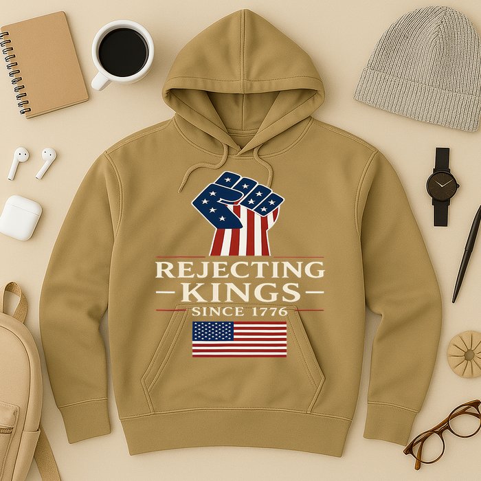 Rejecting Kings Since 1776 Hand Grip Design Hoodie
