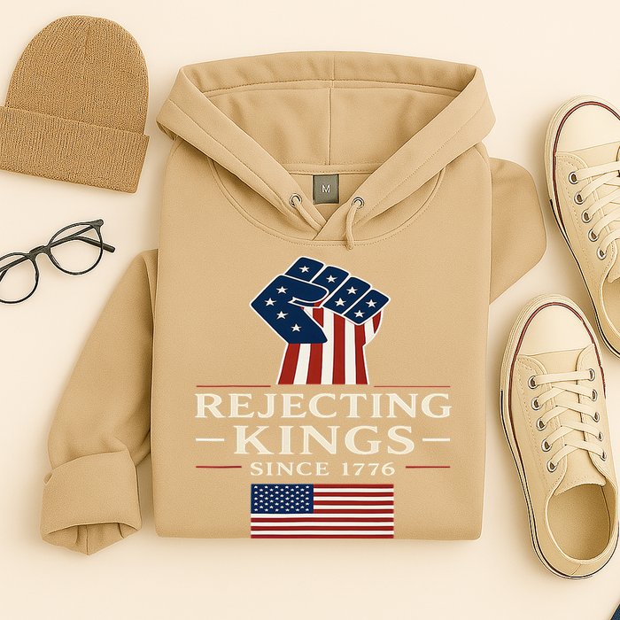 Rejecting Kings Since 1776 Hand Grip Design Hoodie