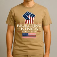 Rejecting Kings Since 1776 Hand Grip Design T-Shirt