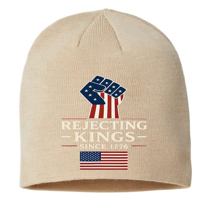 Rejecting Kings Since 1776 Hand Grip Design Sustainable Beanie