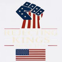 Rejecting Kings Since 1776 Hand Grip Design Garment-Dyed Sweatshirt