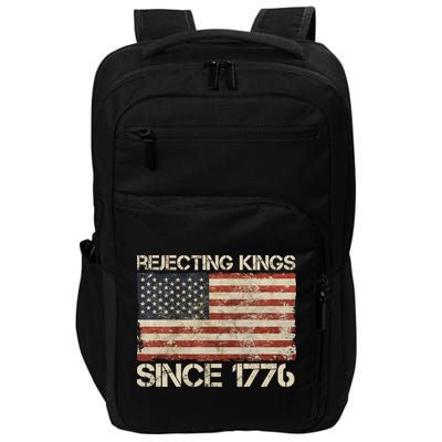Rejecting Kings Since 1776 American Vintage Flag Impact Tech Backpack
