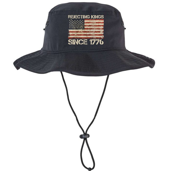 Rejecting Kings Since 1776 American Vintage Flag Bucket Hat