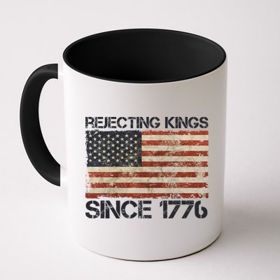 Rejecting Kings Since 1776 American Vintage Flag Mug