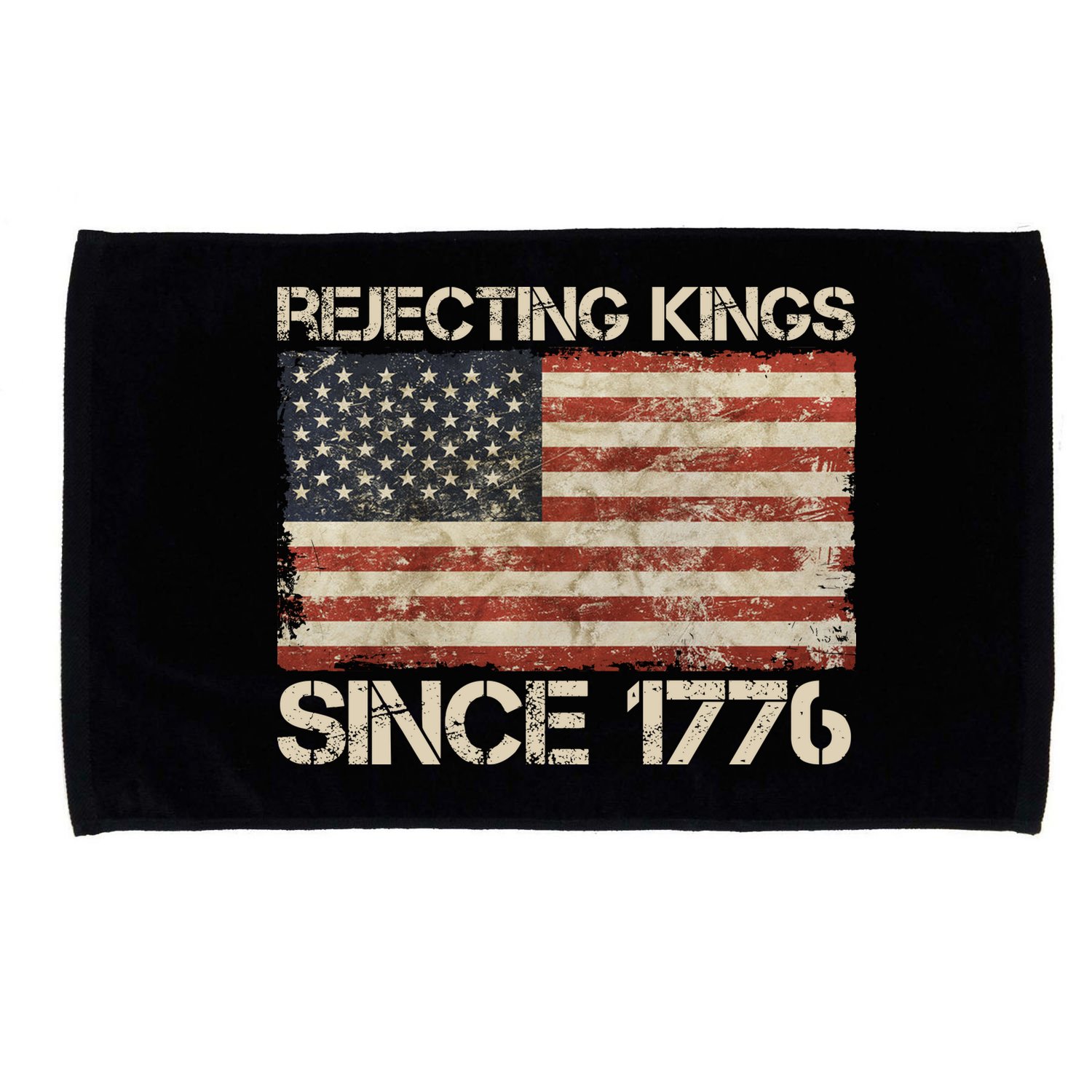 Rejecting Kings Since 1776 American Vintage Flag Microfiber Hand Towel