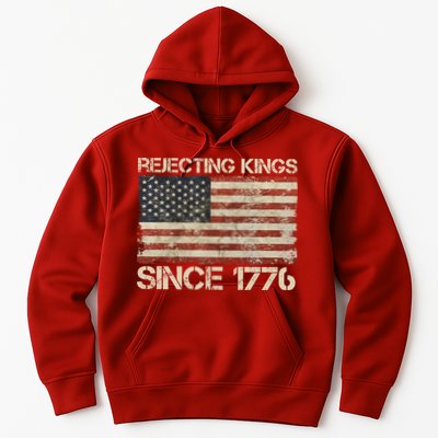 Rejecting Kings Since 1776 American Vintage Flag Hoodie