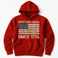 Rejecting Kings Since 1776 American Vintage Flag Hoodie