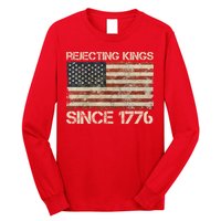 Rejecting Kings Since 1776 American Vintage Flag Long Sleeve Shirt