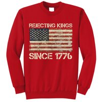 Rejecting Kings Since 1776 American Vintage Flag Sweatshirt