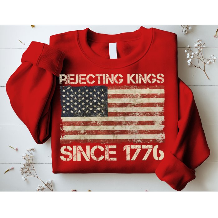 Rejecting Kings Since 1776 American Vintage Flag Sweatshirt
