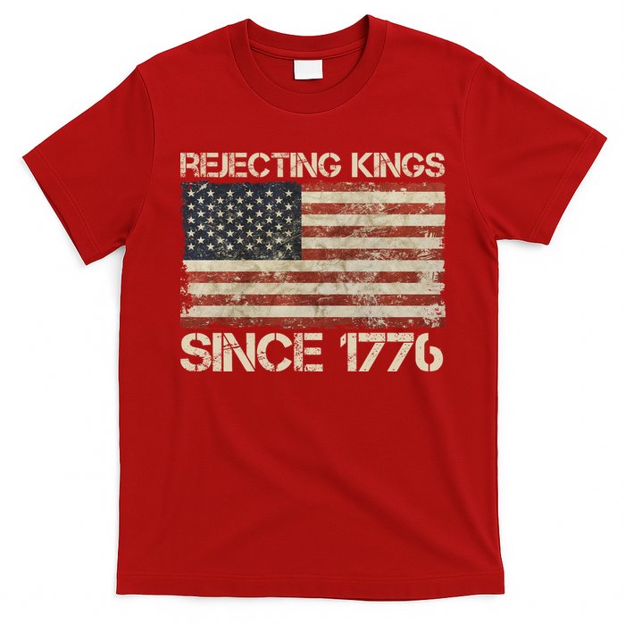 Rejecting Kings Since 1776 American Vintage Flag T-Shirt