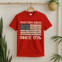 Rejecting Kings Since 1776 American Vintage Flag T-Shirt