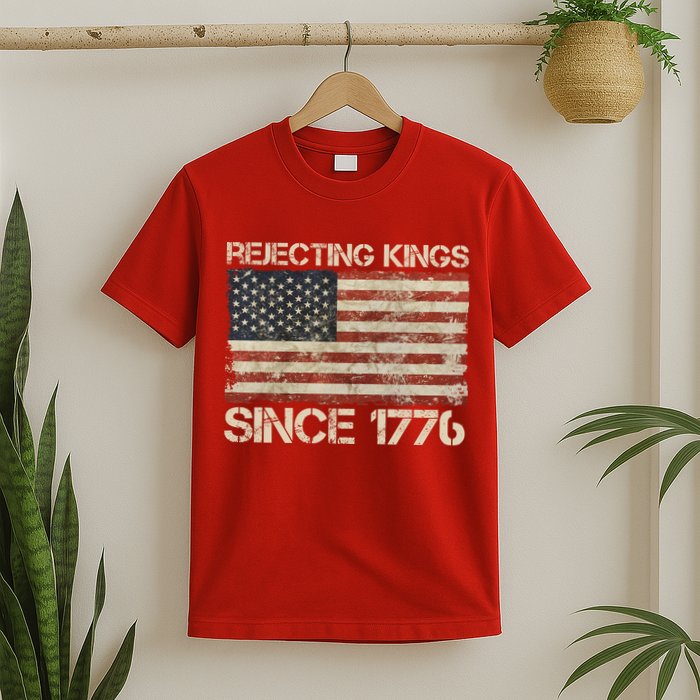 Rejecting Kings Since 1776 American Vintage Flag T-Shirt