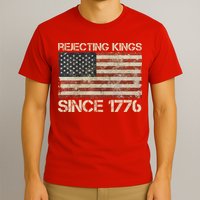 Rejecting Kings Since 1776 American Vintage Flag T-Shirt