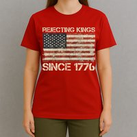 Rejecting Kings Since 1776 American Vintage Flag T-Shirt
