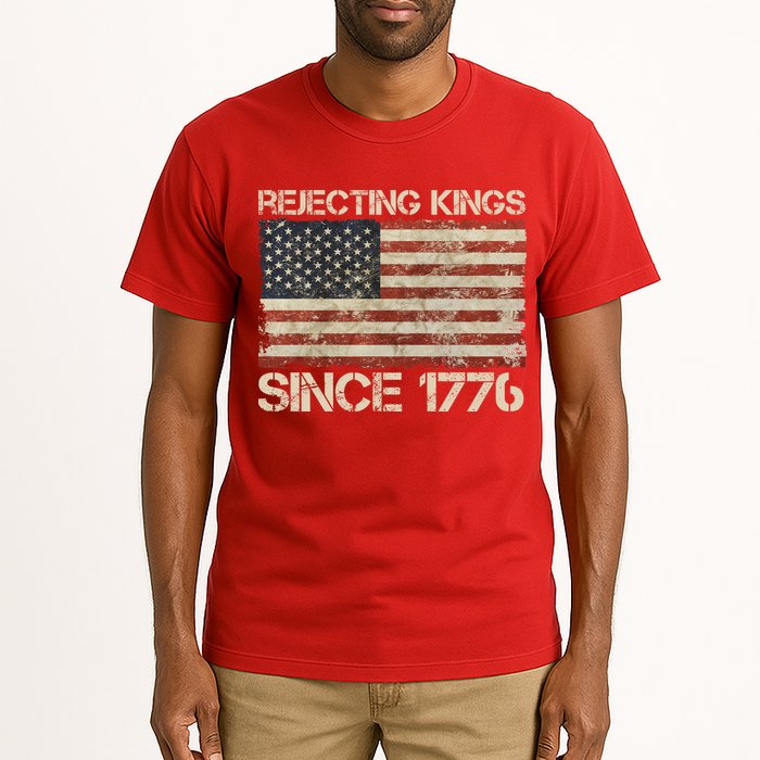 Rejecting Kings Since 1776 American Vintage Flag Tall T-Shirt