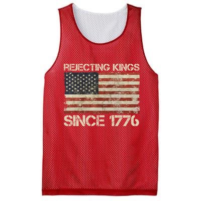 Rejecting Kings Since 1776 American Vintage Flag Mesh Reversible Basketball Jersey Tank