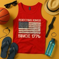 Rejecting Kings Since 1776 American Vintage Flag Tank Top