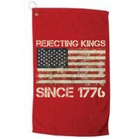 Rejecting Kings Since 1776 American Vintage Flag Golf Towel