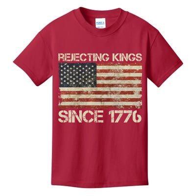 Rejecting Kings Since 1776 American Vintage Flag Kids T-Shirt