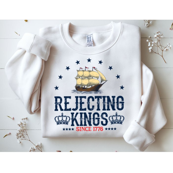 Rejecting Kings Since 1776 Vintage Patriotic No Kings Sweatshirt
