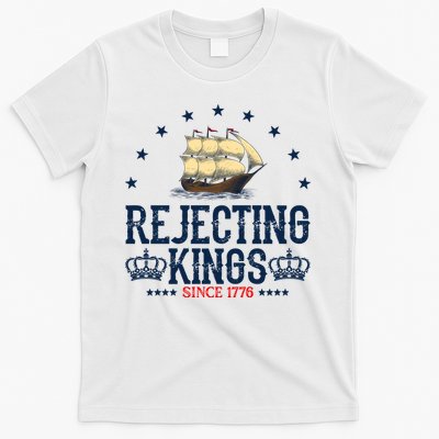 Rejecting Kings Since 1776 Vintage Patriotic No Kings T-Shirt