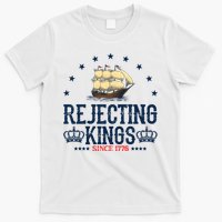 Rejecting Kings Since 1776 Vintage Patriotic No Kings T-Shirt