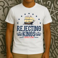 Rejecting Kings Since 1776 Vintage Patriotic No Kings T-Shirt