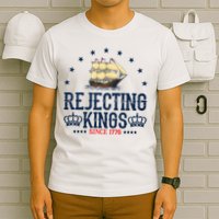 Rejecting Kings Since 1776 Vintage Patriotic No Kings T-Shirt