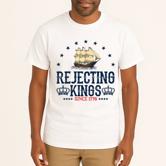Rejecting Kings Since 1776 Vintage Patriotic No Kings Tall T-Shirt