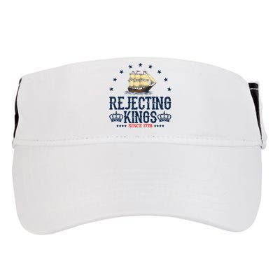 Rejecting Kings Since 1776 Vintage Patriotic No Kings Adult Drive Performance Visor