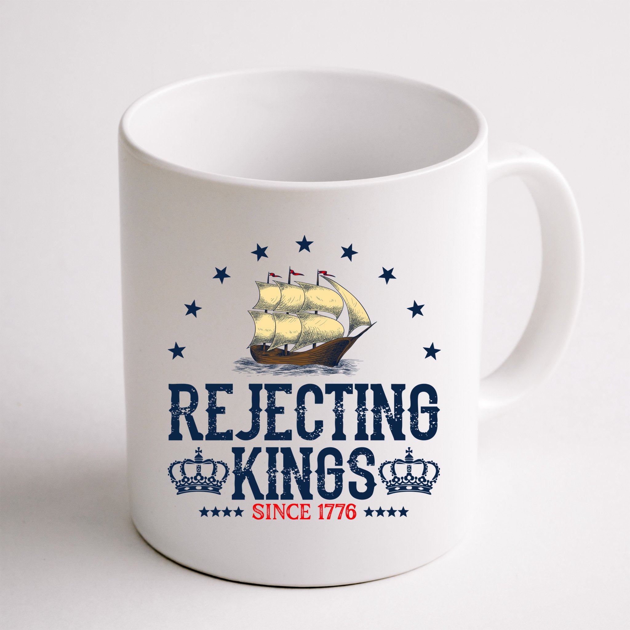 Rejecting Kings Since 1776 Vintage Patriotic No Kings Mug
