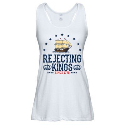 Rejecting Kings Since 1776 Vintage Patriotic No Kings Ladies Essential Flowy Tank
