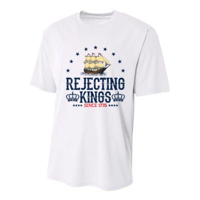 Rejecting Kings Since 1776 Vintage Patriotic No Kings Youth Performance Sprint T-Shirt