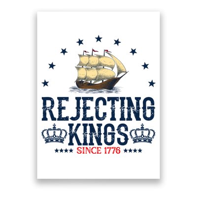 Rejecting Kings Since 1776 Vintage Patriotic No Kings Poster