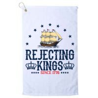 Rejecting Kings Since 1776 Vintage Patriotic No Kings Golf Towel