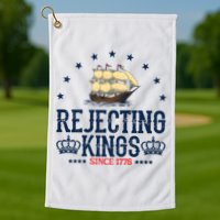 Rejecting Kings Since 1776 Vintage Patriotic No Kings Golf Towel