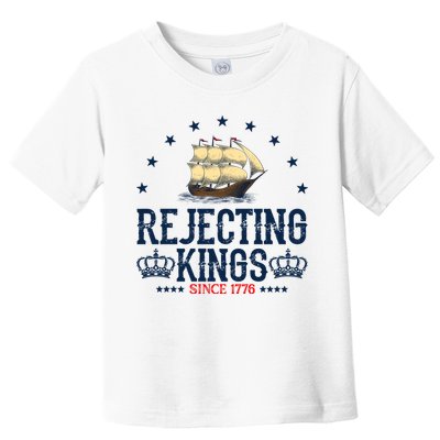 Rejecting Kings Since 1776 Vintage Patriotic No Kings Toddler T-Shirt