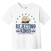 Rejecting Kings Since 1776 Vintage Patriotic No Kings Toddler T-Shirt